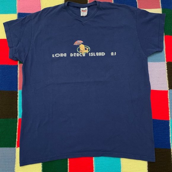 Vintage 2000 Long Beach Island V-Neck Tee - Picture 8 of 14